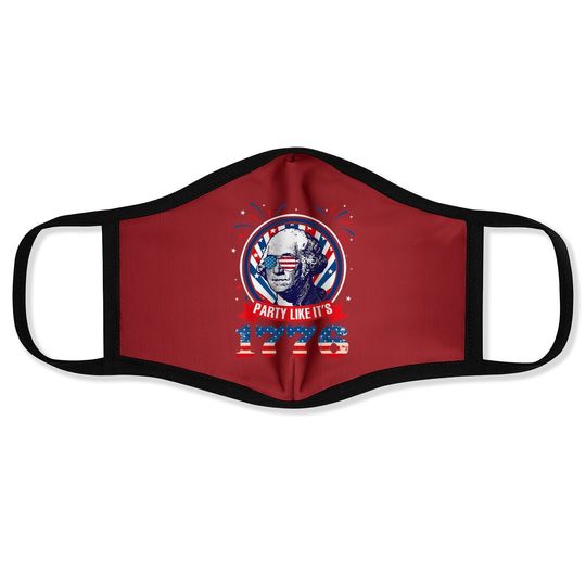 Party Like It Is 1776 4th Of July George Washington Face Mask
