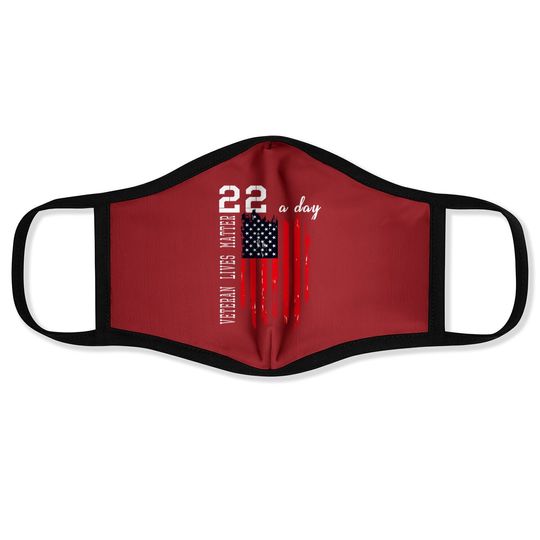 Veteran Lives Matter Suicide Awareness Face Mask