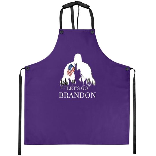 Let's Go Brandon Us Flag Bigfoot Apron