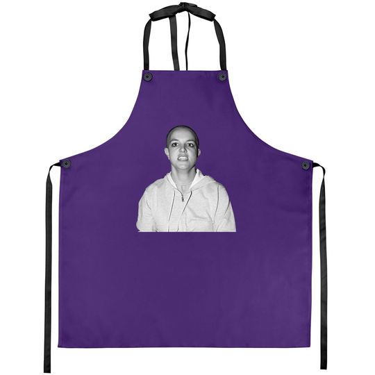 Bald Britney Spears Shaved Head Apron