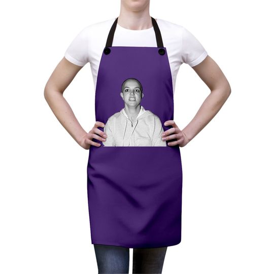 Bald Britney Spears Shaved Head Apron