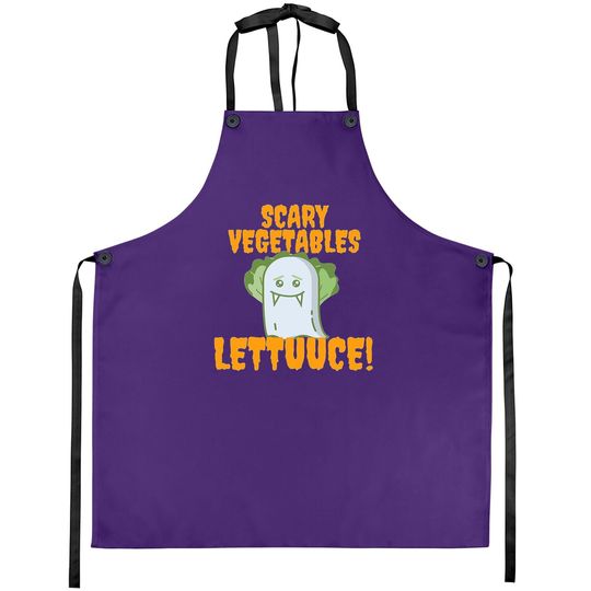 Cute Halloween Vegetable Lord Lettuce Classic Apron