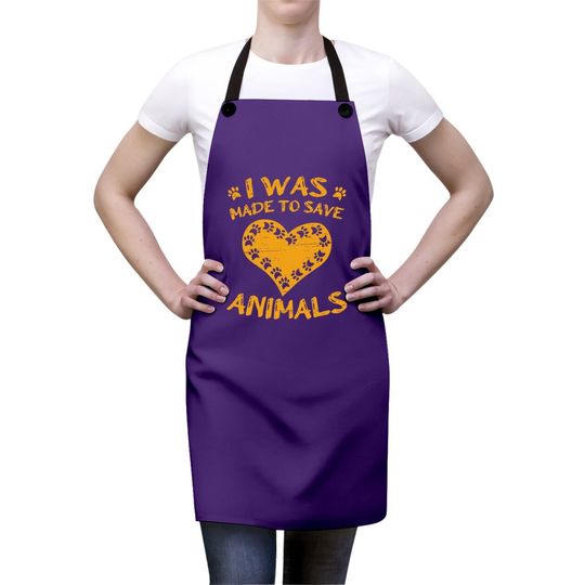 Animal Lover I Was Made To Save Animals Classic Apron