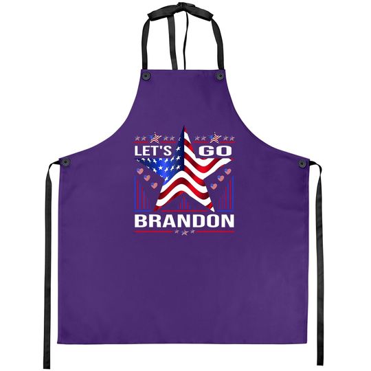 Let's Go Brandon Conservative Us Flag Apron
