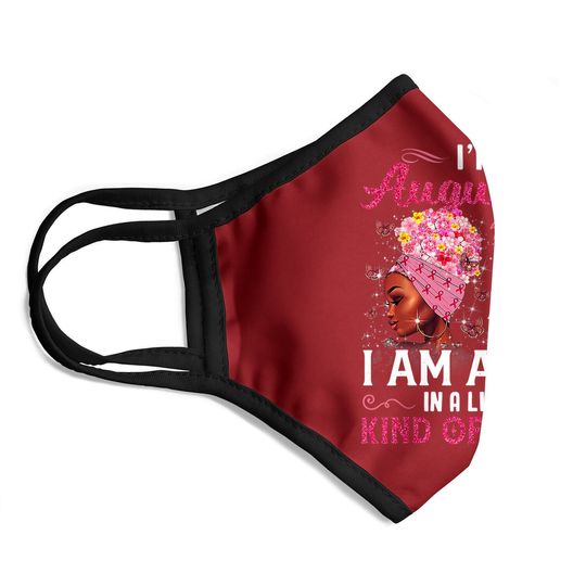 August Birthday Afro Black Queen Leo Virgo Face Mask