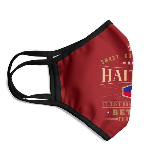 Haitian Face Mask Gift Funny National Proud Face Mask