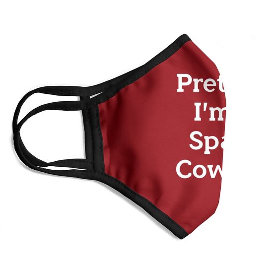 Pretend I'm A Space Cowboy Costume Funny Halloween Party Face Mask
