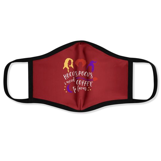 Hocus Pocus Halloween Casual Short Sleeve Face Mask