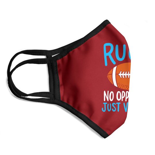 Rugby No Opponents Just Victims For A Rugby Player Face Mask