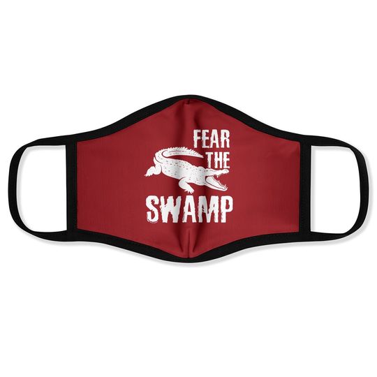 Cool Fear The Swamps Crocodile Lover Swamp Lovers Gift Face Mask