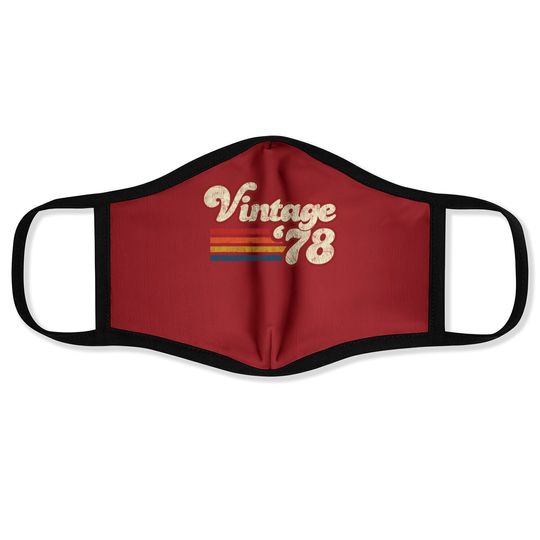 Retro Vintage 1978 43rd Birthday Face Mask