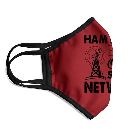 Ham Radio The Original Social Network Amateur Operator Face Mask