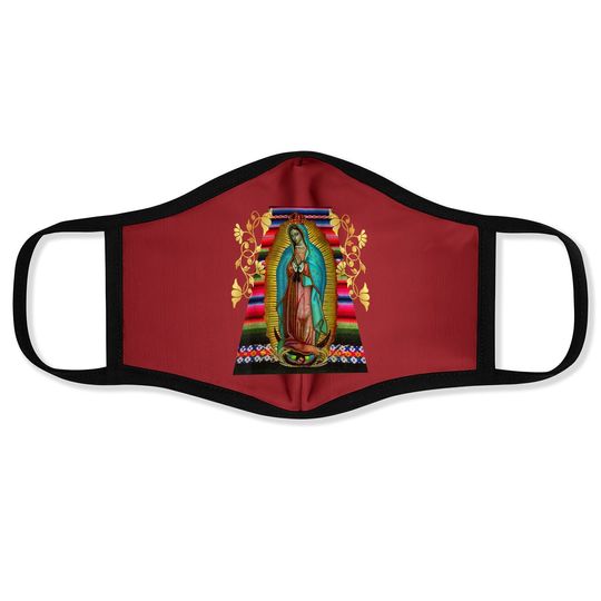 Our Lady Of Guadalupe Virgin Mary Mexico Zarape Face Mask