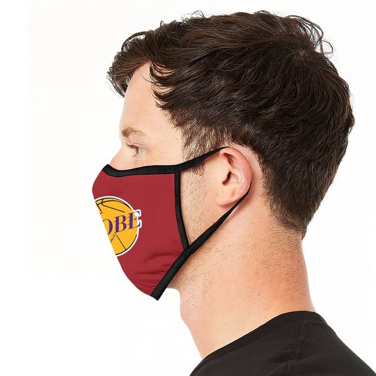 Purple Los Angeles Kobe Logo Face Mask