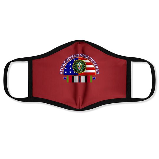 Army Afghanistan War Veteran Patch Image Face Mask