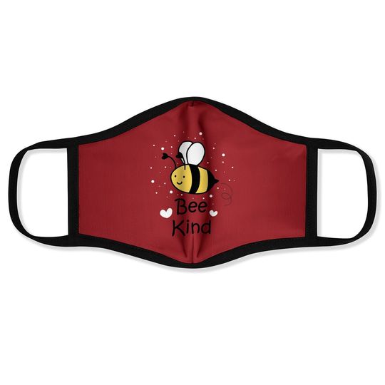 Be Kind Bumble Bee Cute Inspirational Face Mask