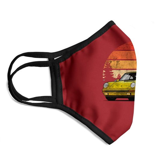 Retro Sun W Tuning & Gaming Oldtimer Car Enthusiast Sunset Face Mask