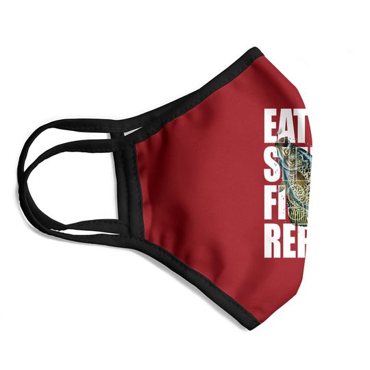 Old Glory Eat Sleep Fish Repeat Crappie Soft Face Mask