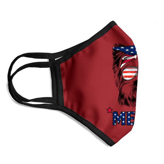 American Flag Yorkshire Terrier Yorkie Mom Face Mask