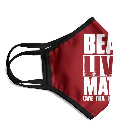 Funny Big And Tall Beard Lives Matter Face Mask