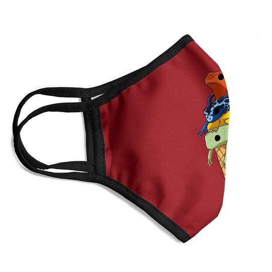 Funny Poison Dart Frogs Ice Cream Premium Face Mask