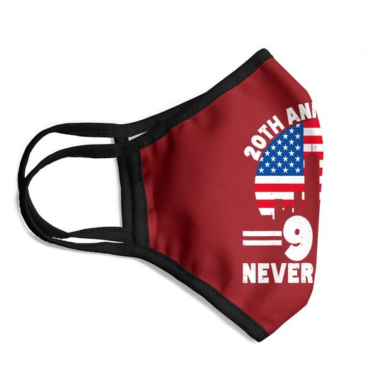 Never Forget 9 11 20th Anniversary Retro Patriot Day 2021 Face Mask