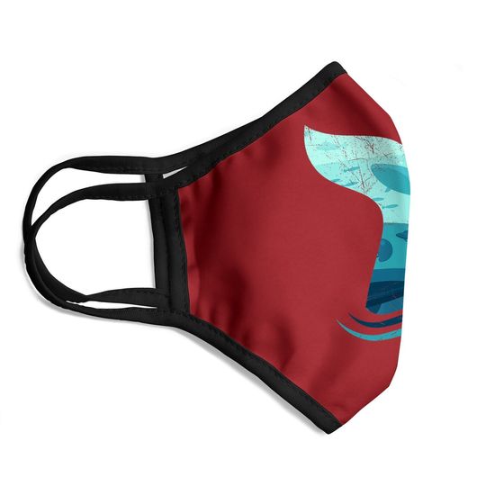 Whale Tail In Waves Orca Ocean Face Mask