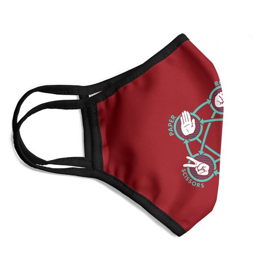 Rock Paper Scissors Lizard Spock Game Face Mask