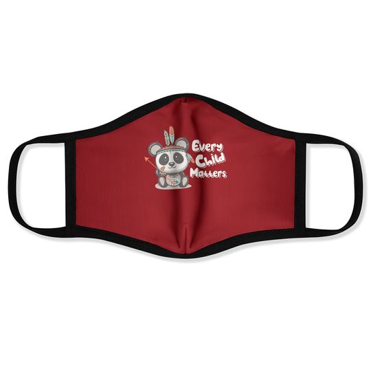 Every Child Matters Panda Indigenous People Orange Day Face Mask