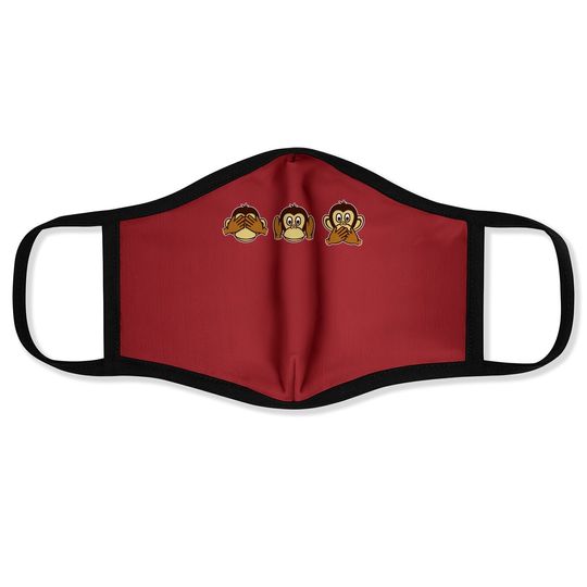 Three Wise Monkeys Face Mask