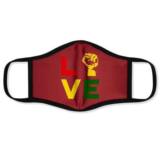 Vintage Love Emancipation Day Melanin Black Pride Face Mask