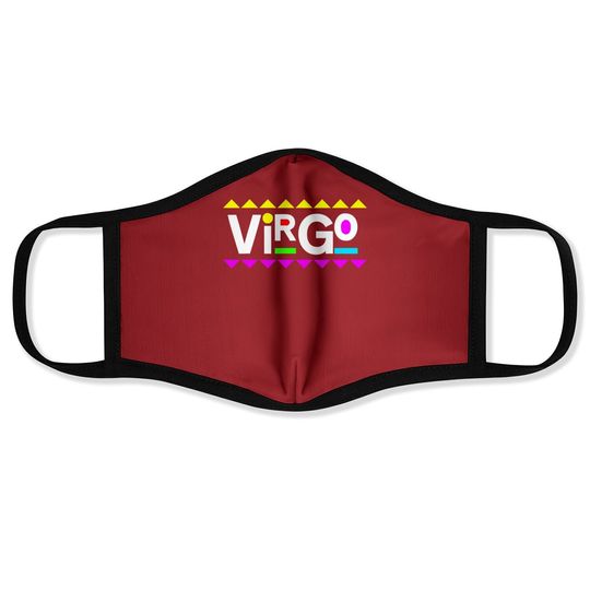 Virgo Zodiac Design 90s Style Face Mask