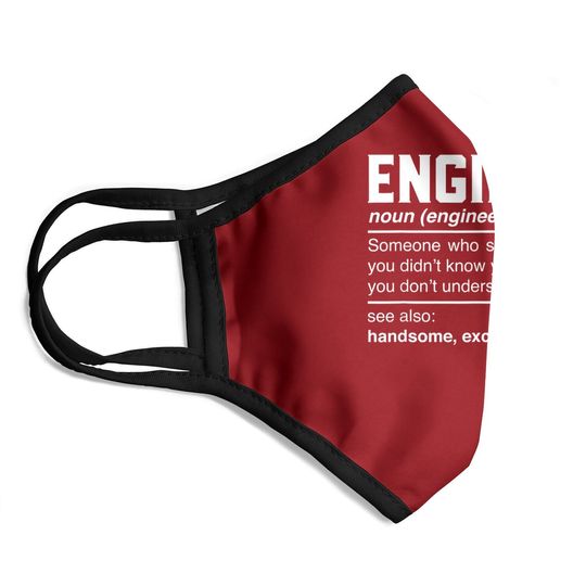 Engineer Definition Technologist Face Mask