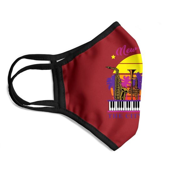 New Orleans The City Of Jazz Jazz Music Festival Face Mask
