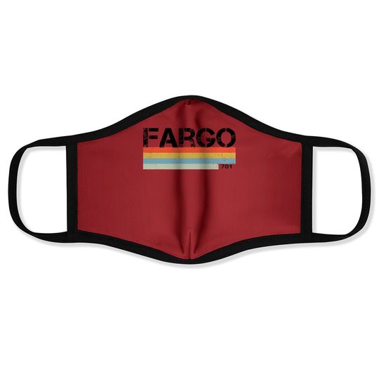 Fargo City Retro Vintage Stripes Face Mask