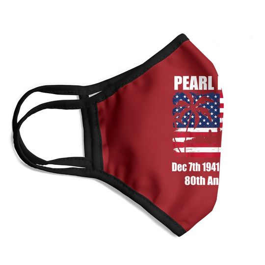 Vintage Pearl Harbor 80th Anniversary Flag Face Mask