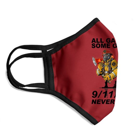 Never Forget 9-11-2001 20th Anniversary Firefighters Face Mask