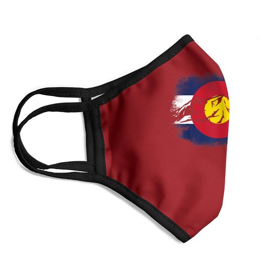 Colorado Mountain Love Colorado Flag Face Mask