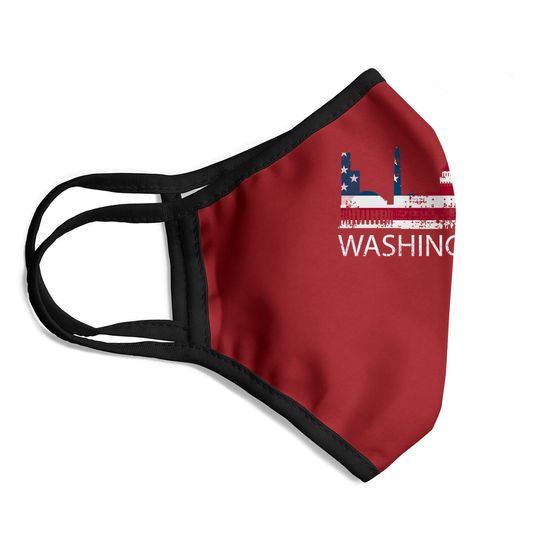 Washington Dc Capitol Hill Usa Flag Souvenir Face Mask