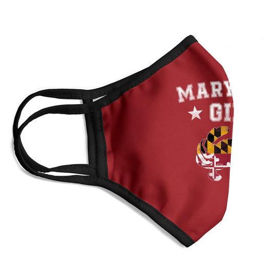 Maryland Girl Flag Blue Crab Face Mask
