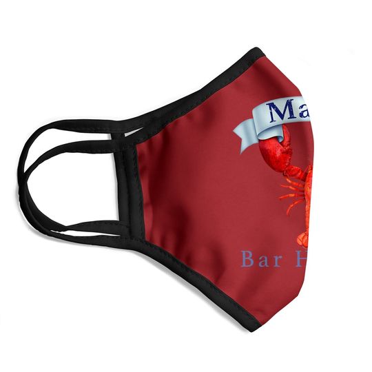 Maine State Bar Harbor Lobster Face Mask