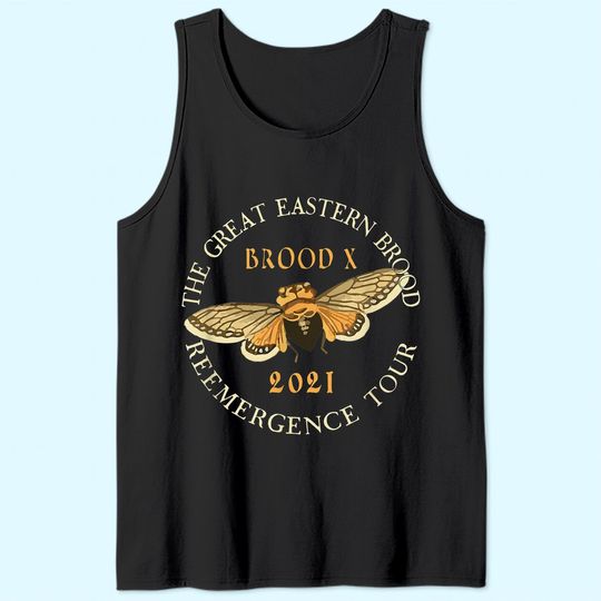 Cicada Men's Tank Top The Great Eastern Brood X 2021 Reemergence Tour