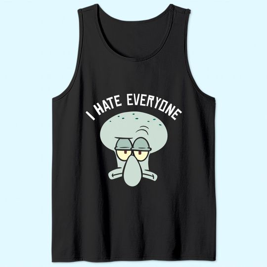 SpongeBob SquarePants Squidward I Hate Everyone Tank Top