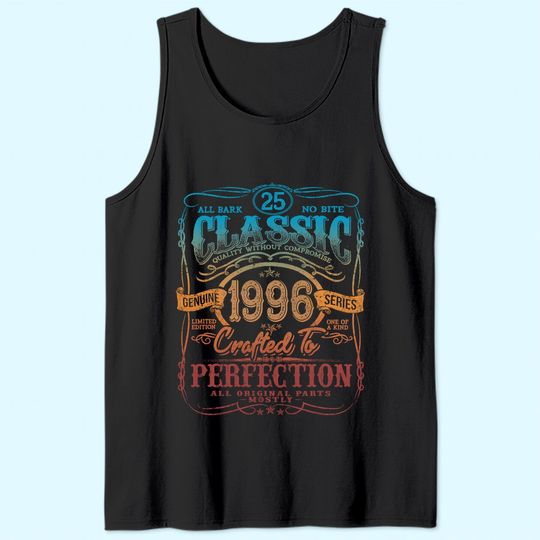 Discover Vintage 1996 Limited Edition Gift 25 years old 25th Birthday Tank Top