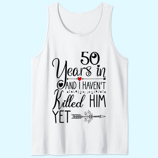 50th Wedding Anniversary Gift for Her 50 Years of Marriage Premium Tank Top