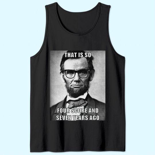 Funny Hipster Abraham Lincoln Tank Top