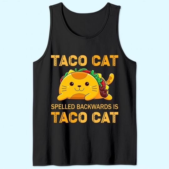 TacoCat Tank Top for Kids Taco Cat Cinco de Mayo TacoCat Tacos Tank Top