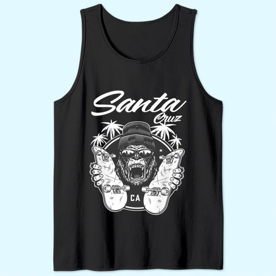 SkateBoard Santa Cruz Palm Tree Street Wear Tank Top