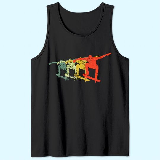 Skateboard Skateboarder Kickflip Ollie Gift Tank Top