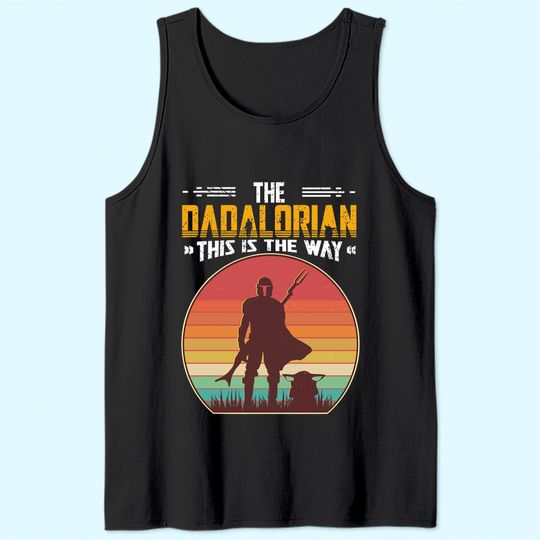 The Dadalorian Retro Vintage, Mens Dadalorian Fathers Day Tank Top